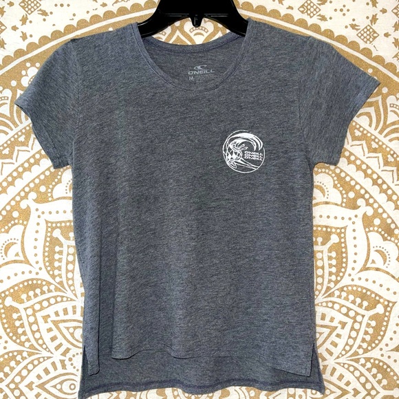 GIRLS “O’NEILL” GREY SOFT TOP WITH BRAND NAME ON FRONT & BACK, SIZE MEDIUM - Picture 2 of 4